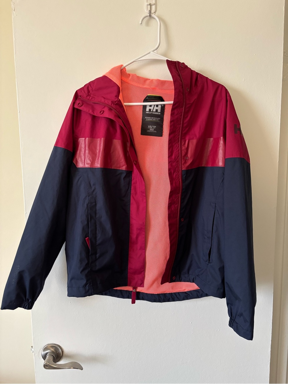 Helle Hansen Hooded Shell Jacket - Coral Pink & Magenta